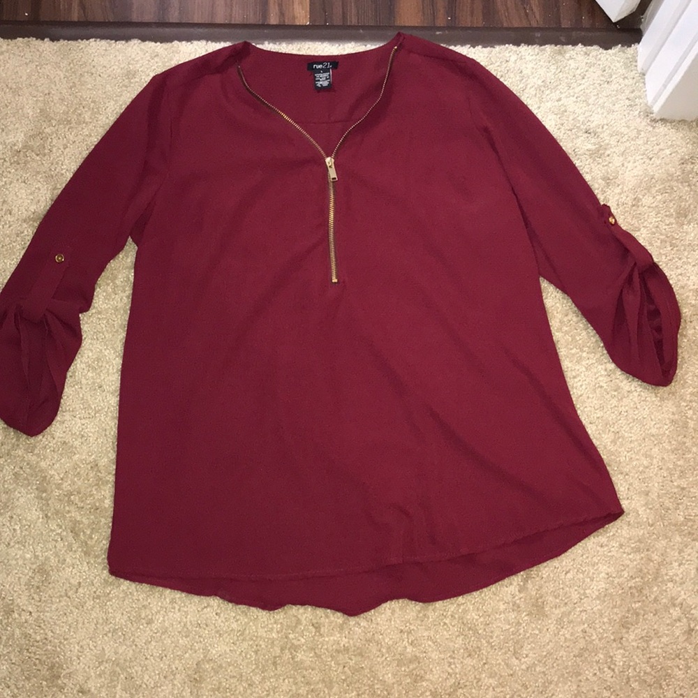 Maroon Rue21 Blouse